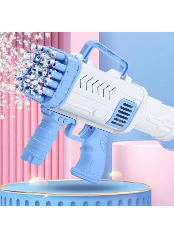 مسدس فقاعات، آلة فقاعات للأطفال، مسدس فقاعات صواريخ بـ32 فتحة للأطفال الصغار، منفاخ فقاعات مع أضواء ملونة، هدية لحفلات أعياد الميلاد، لعبة قاذف الفقاعات الصيفي والأنشطة الخارجية للأطفال - Image 2